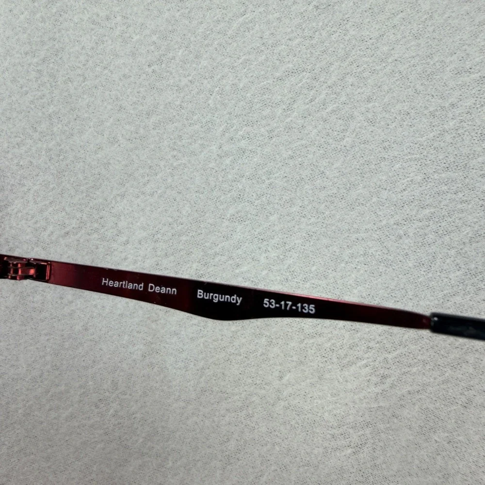 Heartland Deann Burgundy Cat Eye Eyeglass Frames only53-17-135 Metal Red Glasses